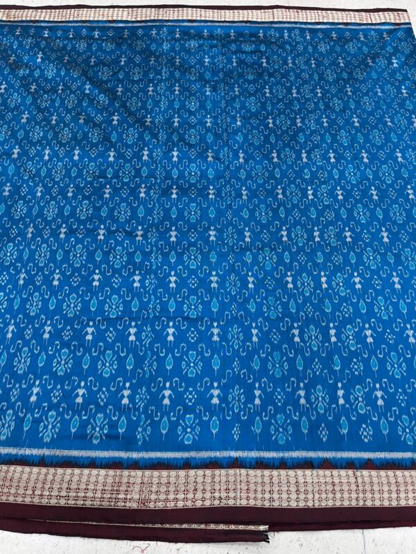 Navy blue original pata saree