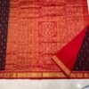 Maroon organge Pata Saree
