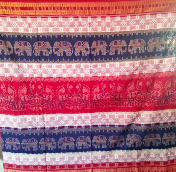 Sambalpuri Handloom Meher Bunakar Bandha Saree